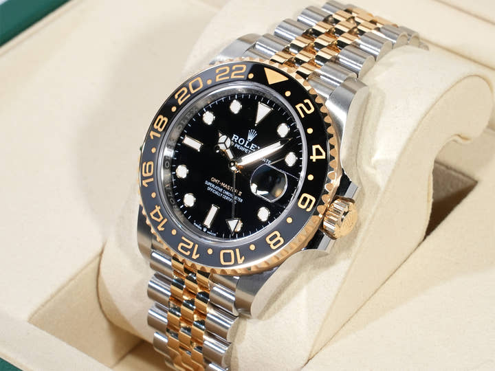 ROLEX GMT-Master II Ref.126713GRNR Stainless Steel/Yellow Gold Black Dial Jubilee Bracelet Mint Condition 4ntht459