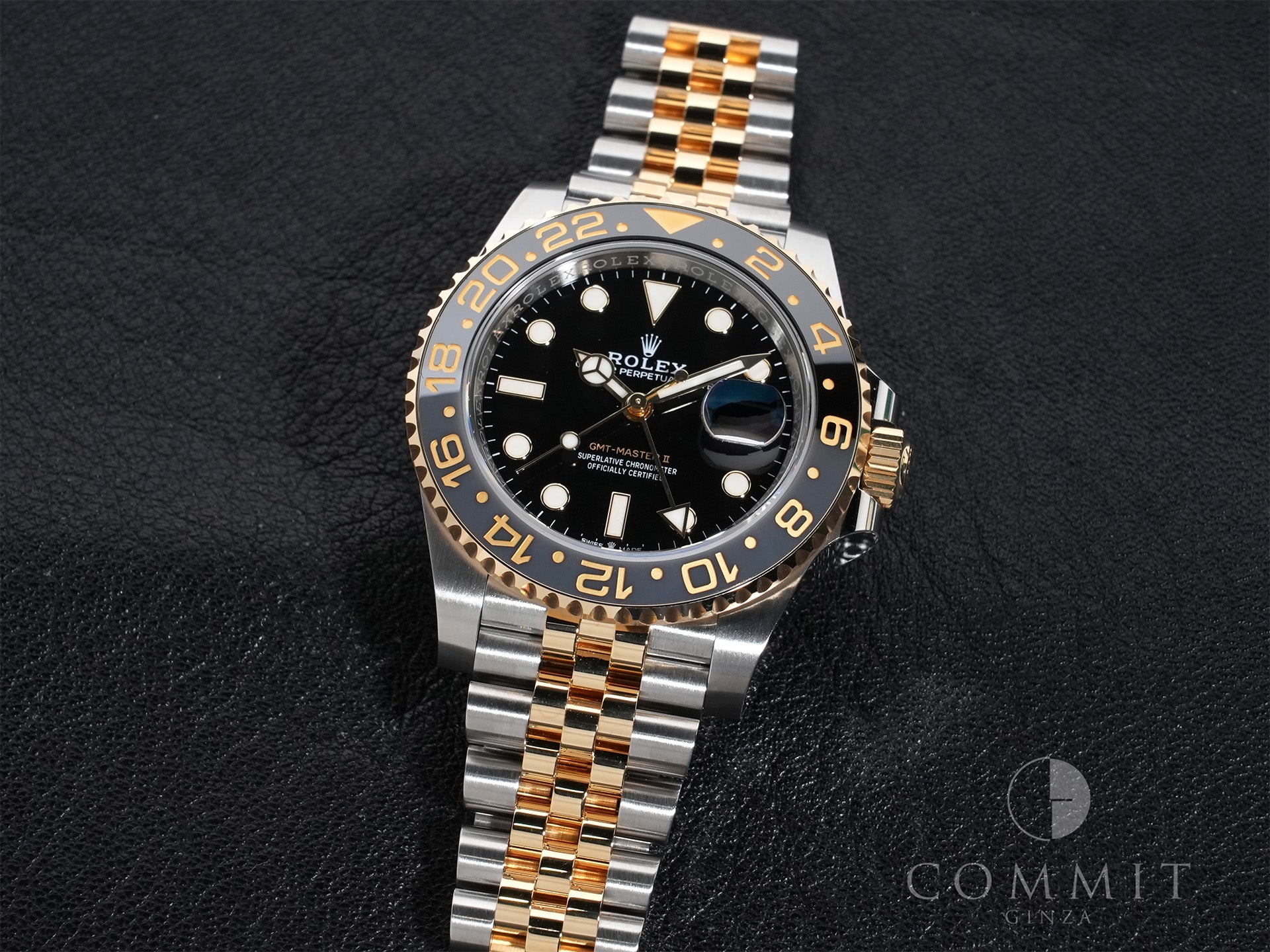 ROLEX GMT-Master II Ref.126713GRNR Stainless Steel/Yellow Gold Black Dial Jubilee Bracelet Mint Condition 4ntht459