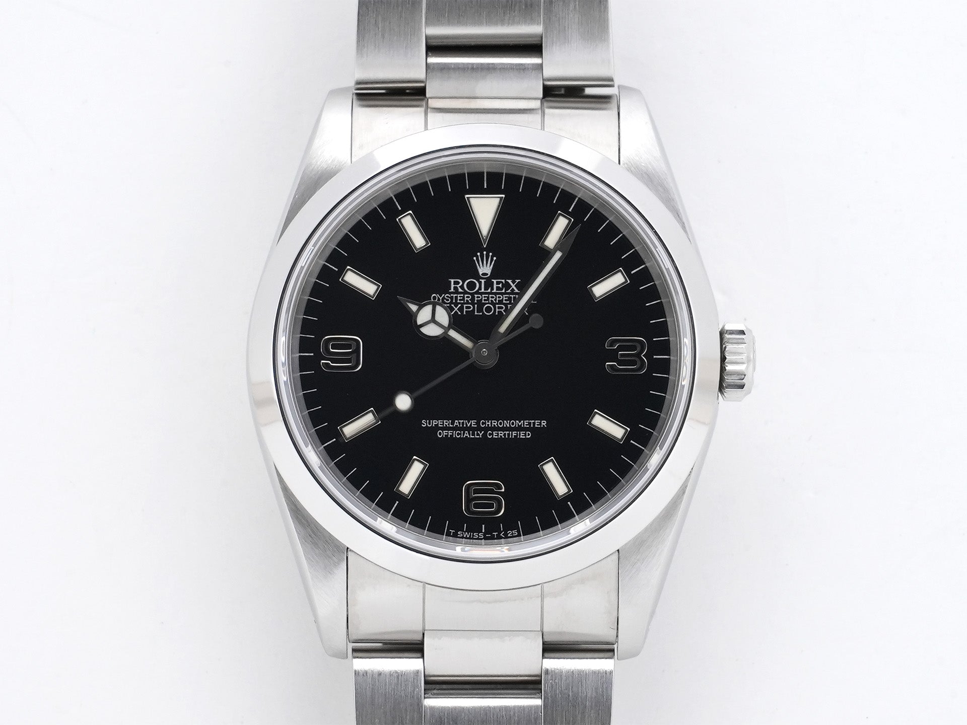 ロレックス エクスプローラーI Ref.14270 ステンレススチール ブラック文字盤 オイスターブレスレット 中古 38hoxgr7