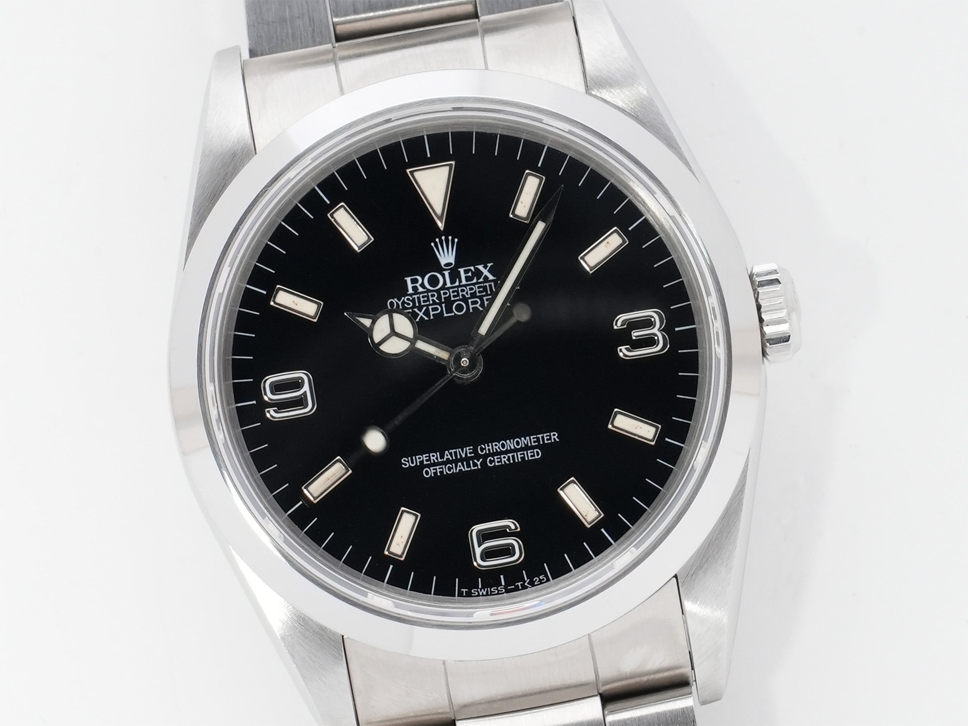 ロレックス エクスプローラーI Ref.14270 ステンレススチール ブラック文字盤 オイスターブレスレット 中古 rq7i47io
