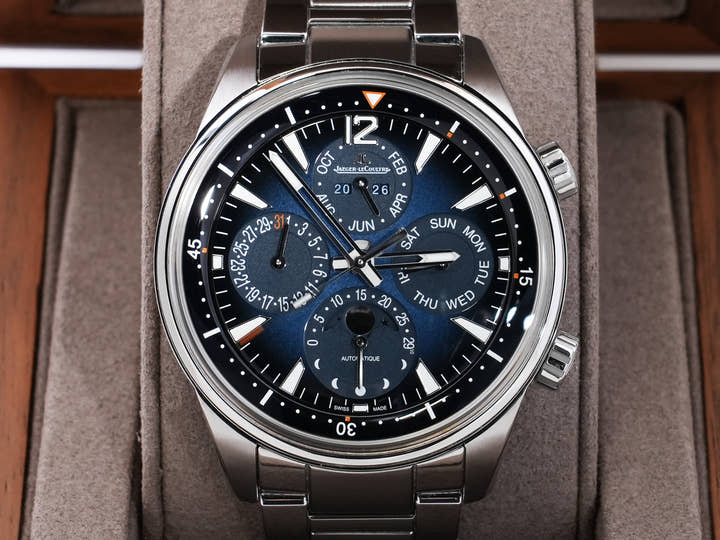 Jaeger-LeCoultre Polaris Perpetual Calendar Ref. Q9088180 Stainless Steel Blue Lacquer Dial A-Grade Used 2mbm2fdn