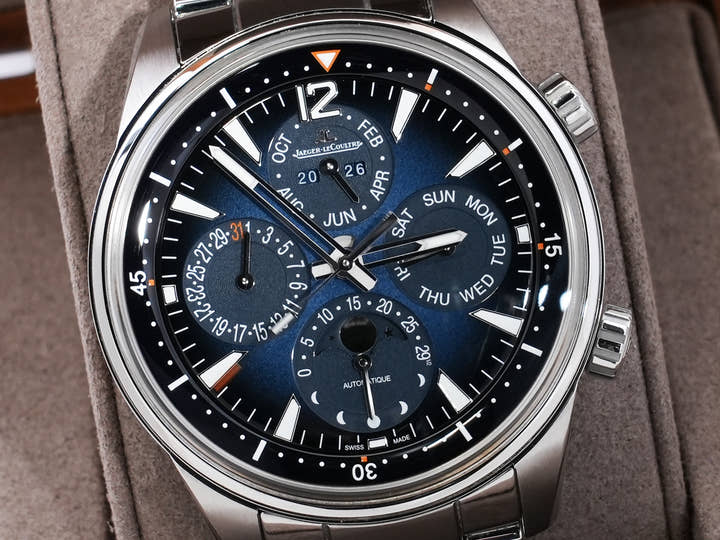 Jaeger-LeCoultre Polaris Perpetual Calendar Ref. Q9088180 Stainless Steel Blue Lacquer Dial A-Grade Used 2mbm2fdn