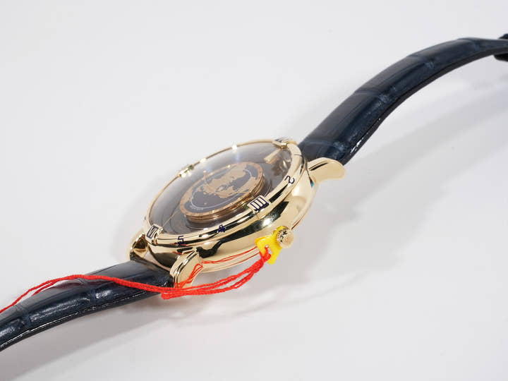 ユリスナルダン テリリウム ヨハネス ケプラー Ref.871-22 イエローゴールド ブルー文字盤 中古 oz7mp7ai