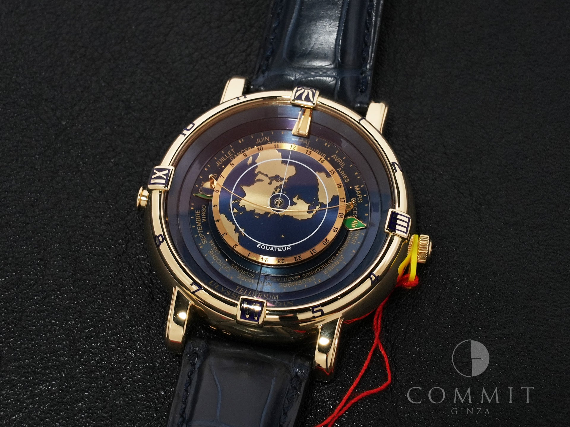 ユリスナルダン テリリウム ヨハネス ケプラー Ref.871-22 イエローゴールド ブルー文字盤 中古 oz7mp7ai