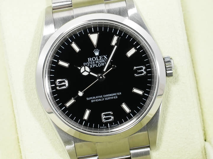 ロレックス エクスプローラーI Ref.114270 ステンレススチール ブラック文字盤 オイスターブレスレット 美中古 muppob63