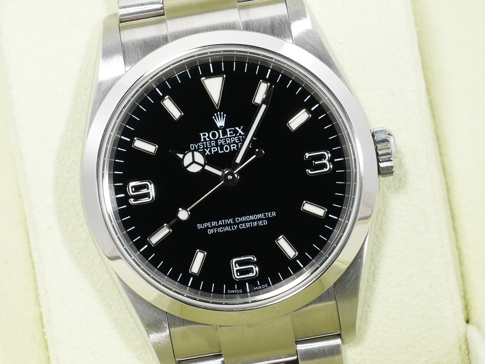 ロレックス エクスプローラーI Ref.114270 ステンレススチール ブラック文字盤 オイスターブレスレット 美中古 muppob63