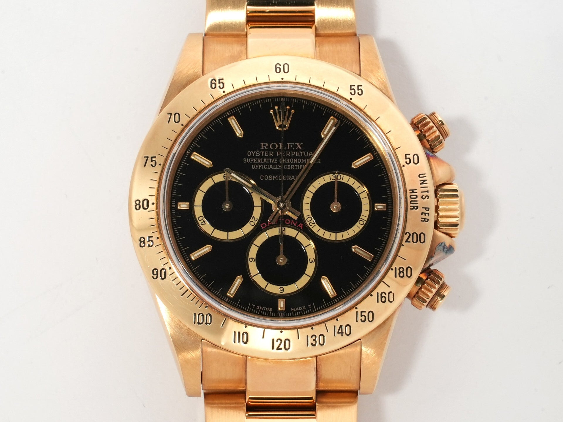 ロレックス デイトナ エルプリメロ Ref.16528 イエローゴールド ブラック文字盤 中古 yaje5imf