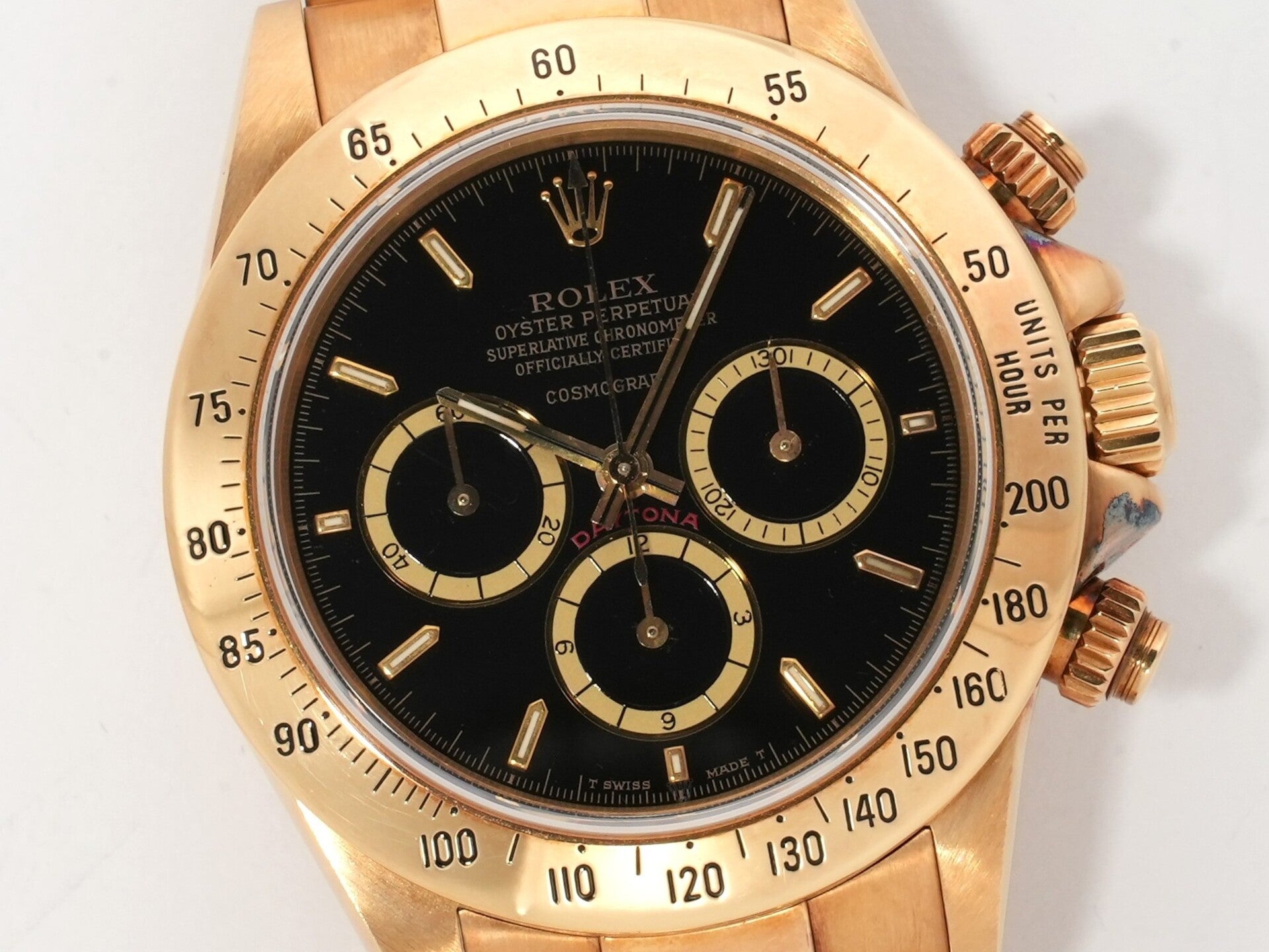 ロレックス デイトナ エルプリメロ Ref.16528 イエローゴールド ブラック文字盤 中古 yaje5imf