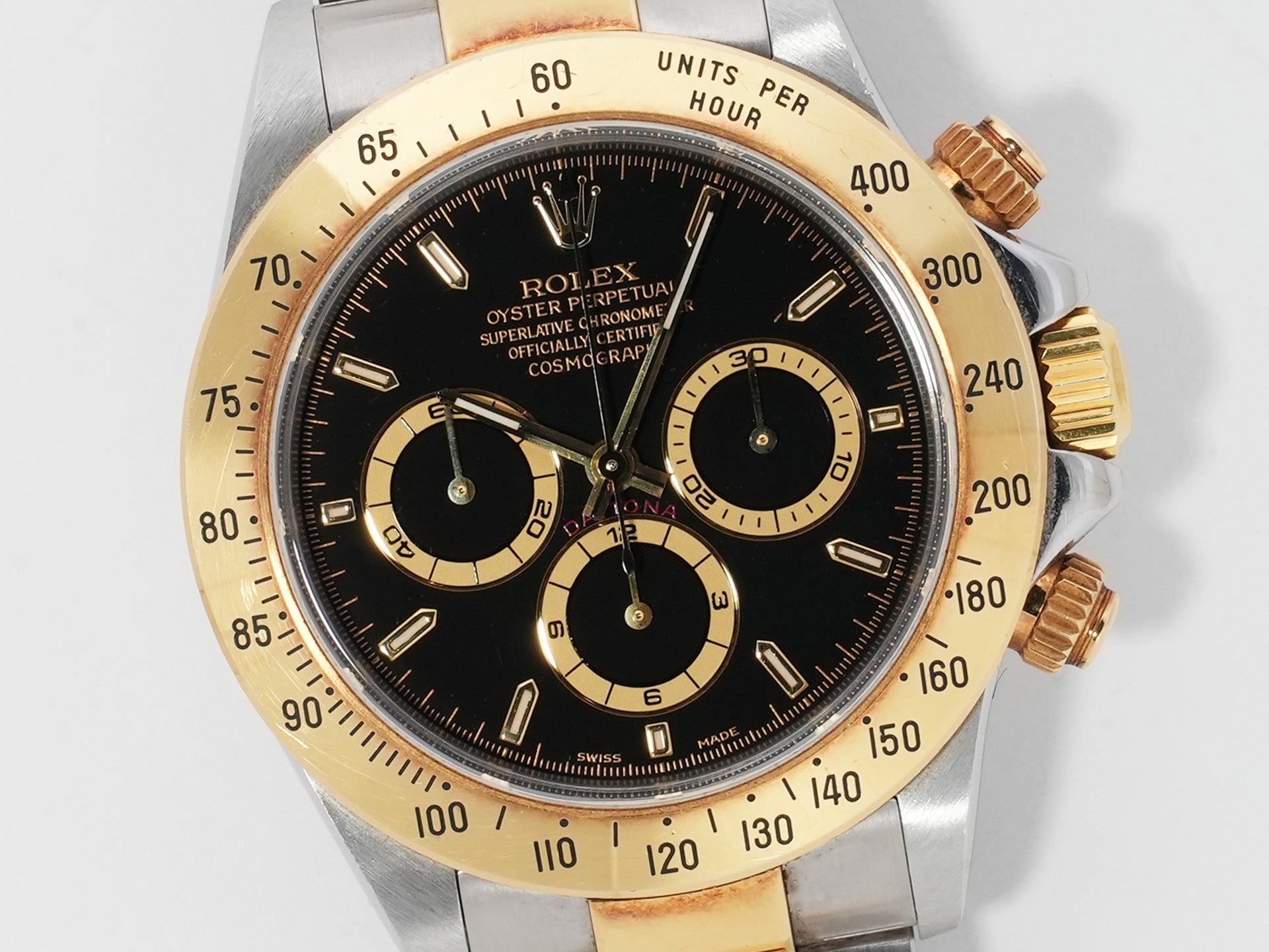 ロレックス デイトナ エルプリメロ Ref.16523 ステンレススチール/イエローゴールド ブラック文字盤 中古 t4spkknm