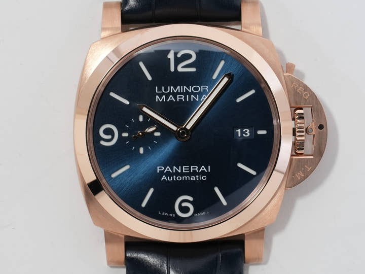 パネライ ルミノール マリーナ ゴールドテック 44mm Ref.PAM01112 ゴールドテック ブルー文字盤 未使用 5wrwo9fw