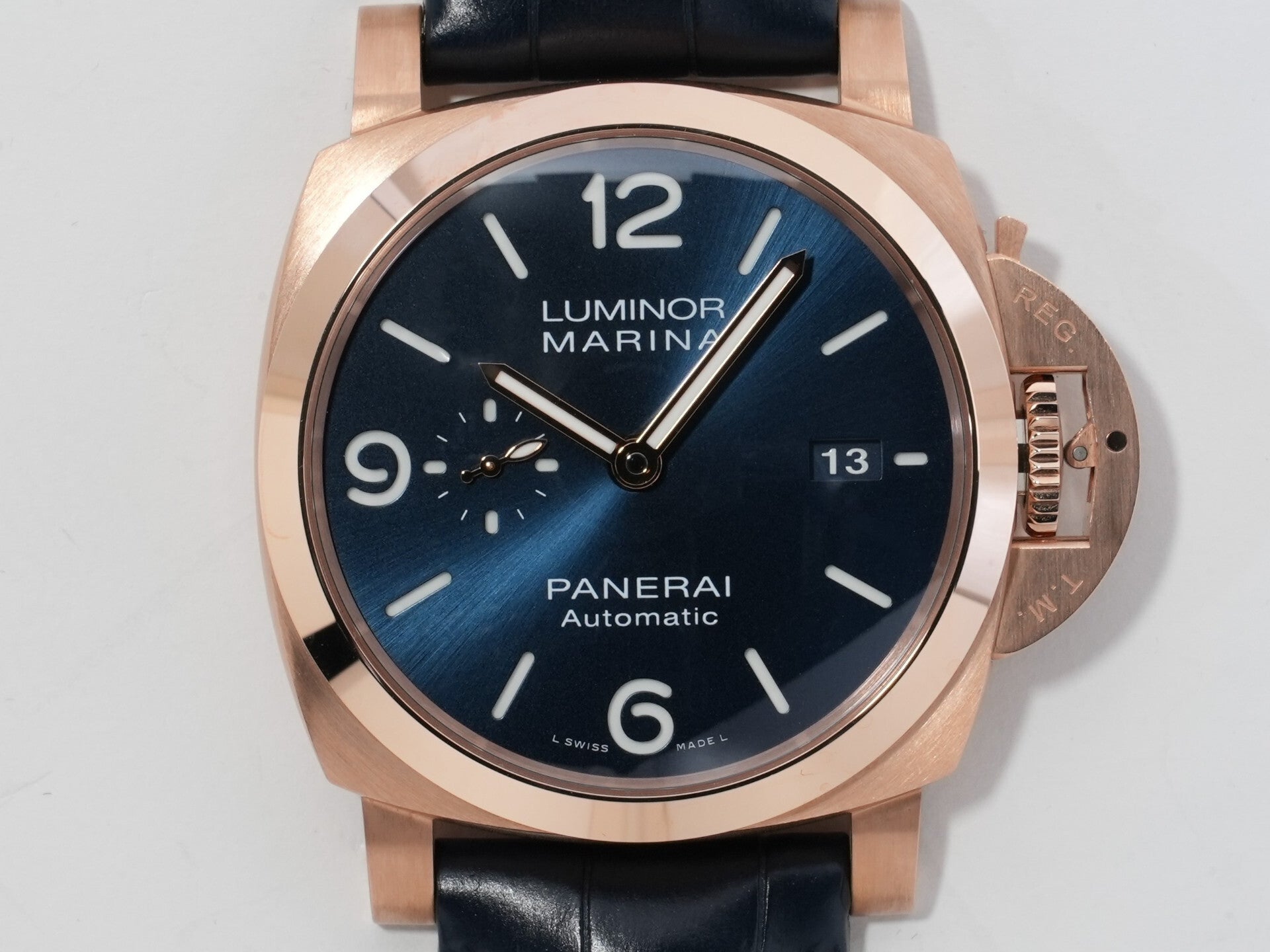 パネライ ルミノール マリーナ ゴールドテック 44mm Ref.PAM01112 ゴールドテック ブルー文字盤 未使用 5wrwo9fw