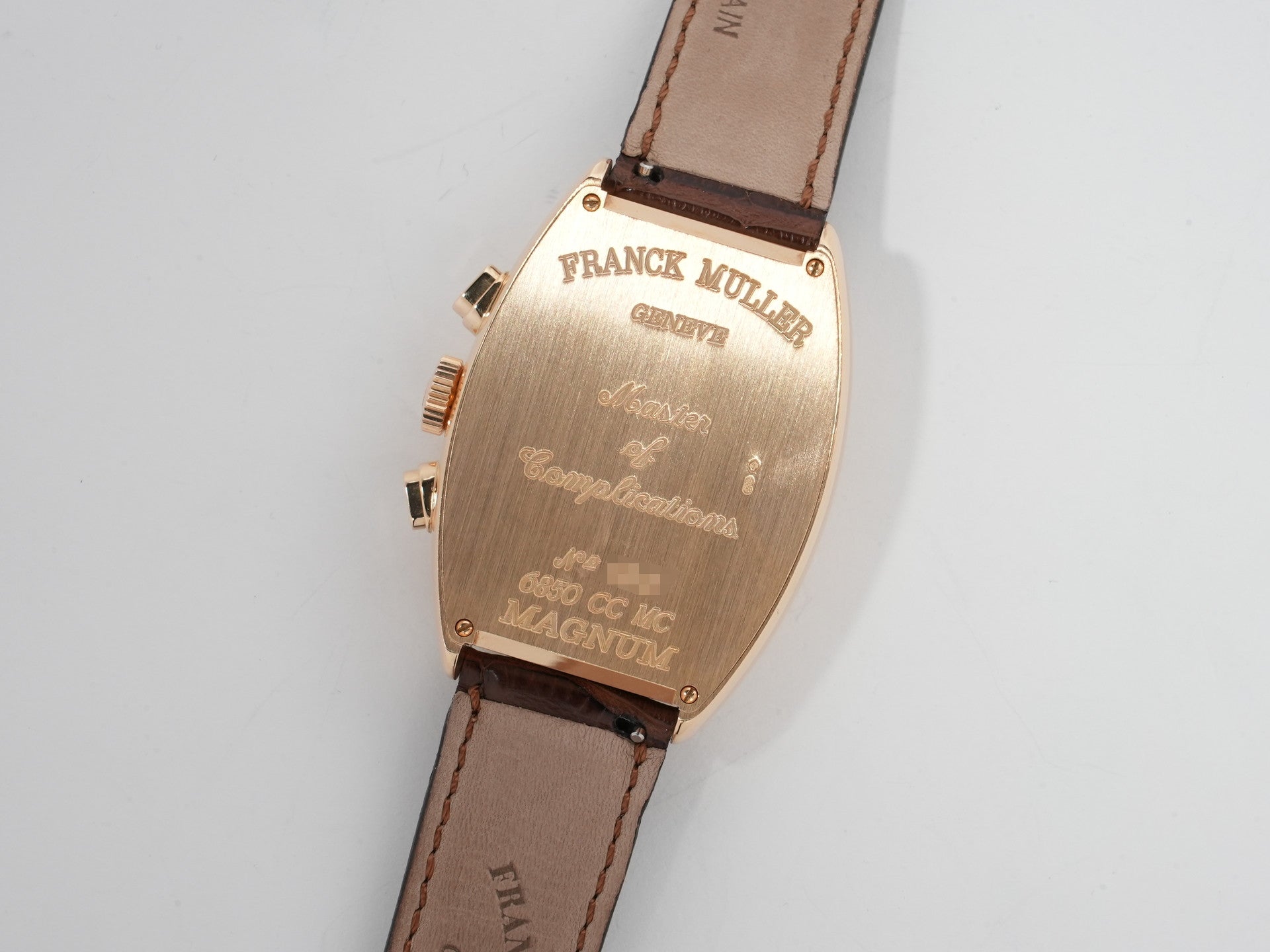 フランクミュラー トノーカーベックス マスターカレンダー クロノグラフ Ref.6850CCMC イエローゴールド シルバー文字盤 美品 zawbz2cj
