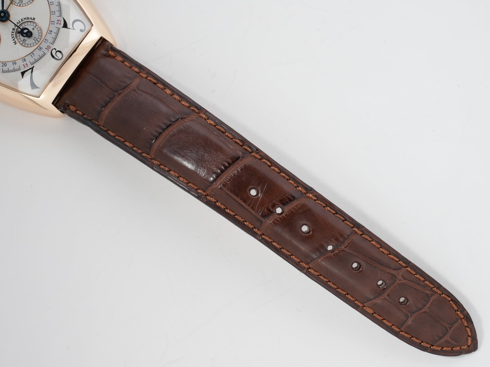 フランクミュラー トノーカーベックス マスターカレンダー クロノグラフ Ref.6850CCMC イエローゴールド シルバー文字盤 美品 zawbz2cj