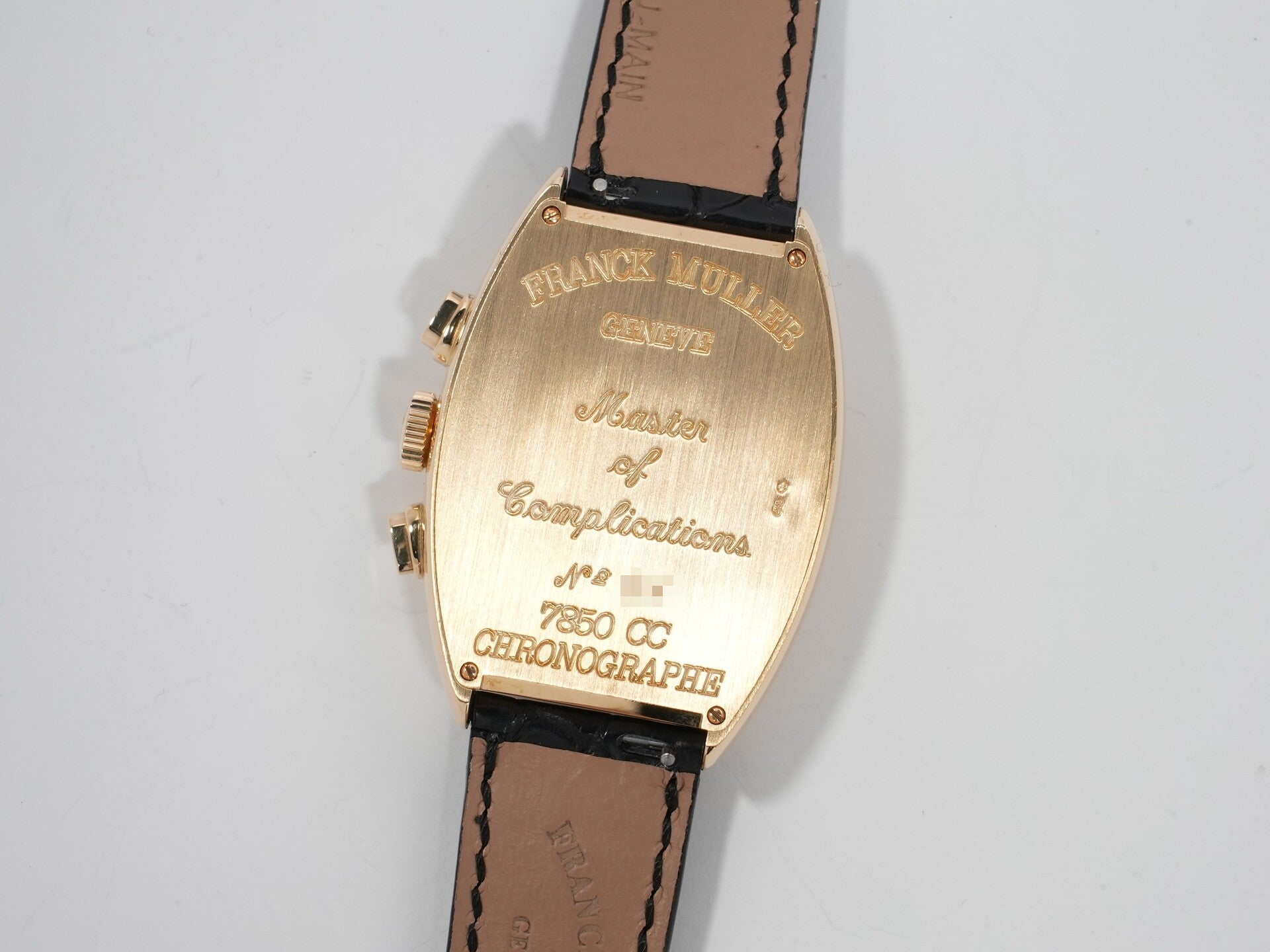 フランクミュラー トノーカーベックス クロノグラフ Ref.7850CCAT イエローゴールド シルバー文字盤 美品 rqmyzesn