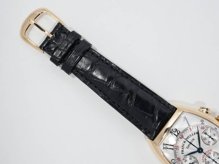 フランクミュラー トノーカーベックス クロノグラフ Ref.7850CCAT イエローゴールド シルバー文字盤 美品 rqmyzesn