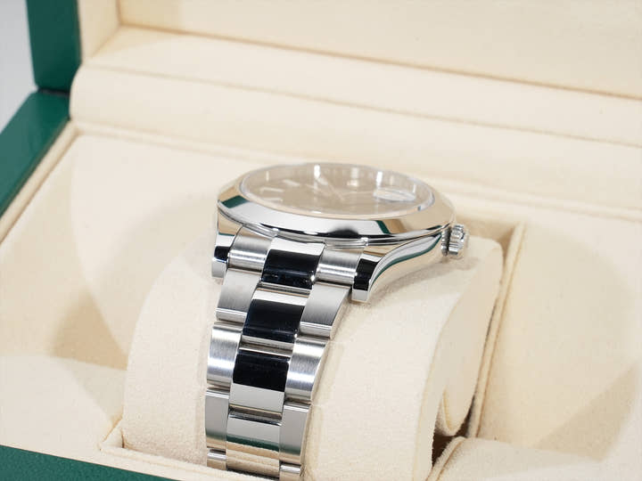 ロレックス デイトジャストII Ref.116300 ステンレススチール ブラック文字盤 オイスターブレスレット 美中古 jf8w3428