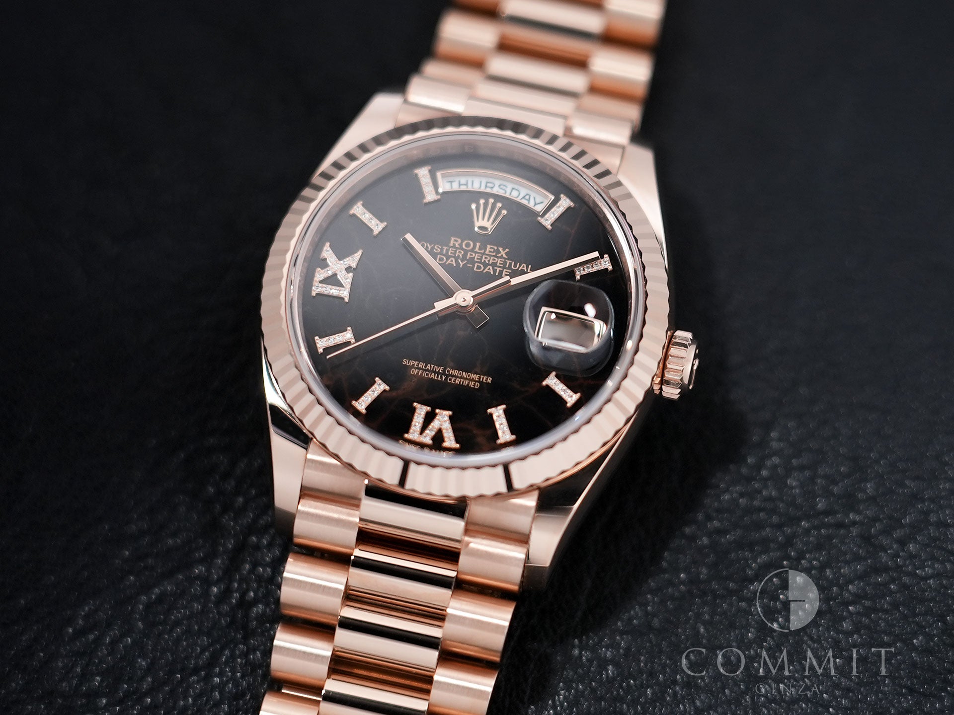Rolex Day-Date 36 Ref. 128235 Everose Gold Eisenkiesel Dial Excellent Pre-owned krohhgku