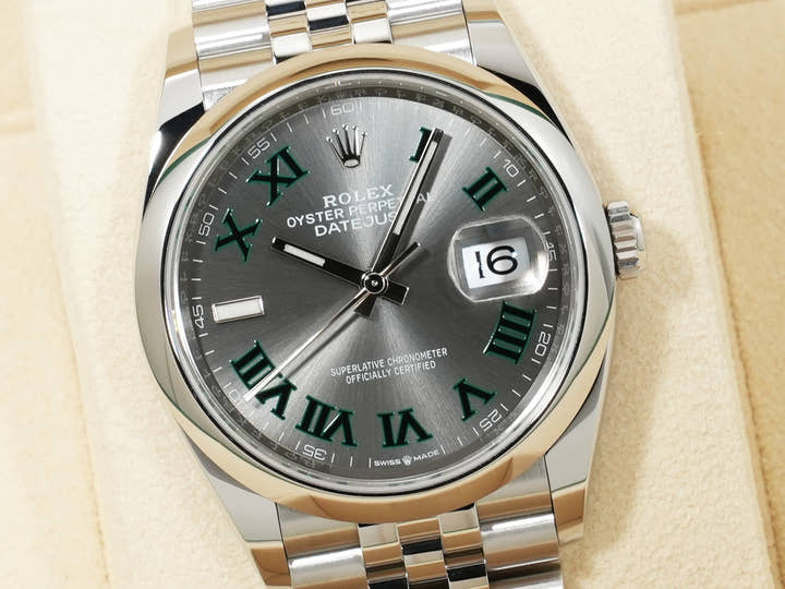 Rolex Datejust 36 Ref. 126200 Stainless Steel Slate Roman Dial Jubilee Bracelet Unused r858mzgj