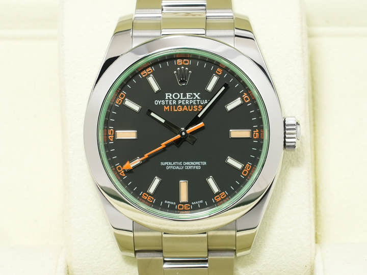 ロレックス ミルガウス Ref.116400GV ステンレススチール ブラック文字盤 美中古 fsn67pi2
