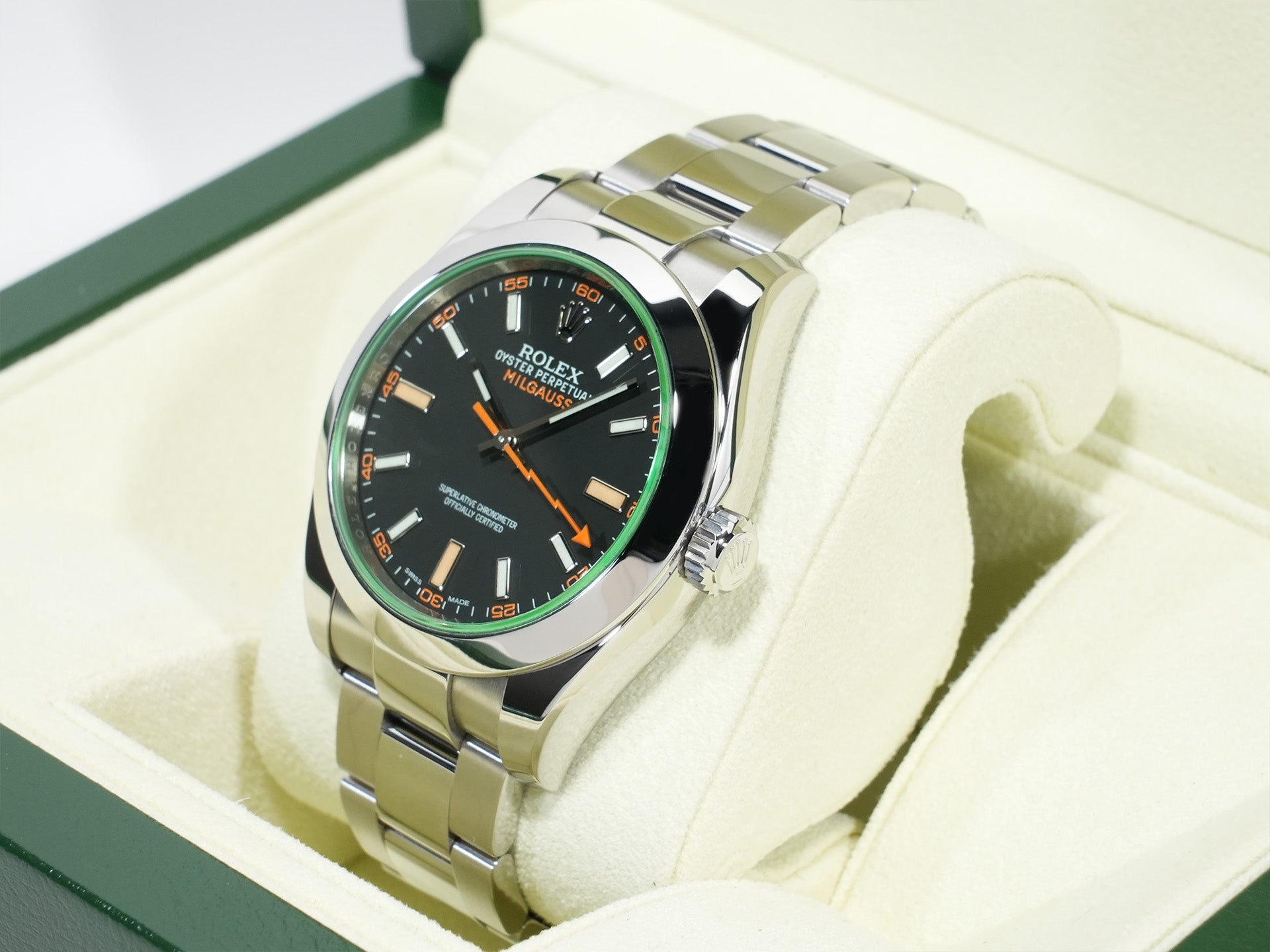 ロレックス ミルガウス Ref.116400GV ステンレススチール ブラック文字盤 美中古 fsn67pi2
