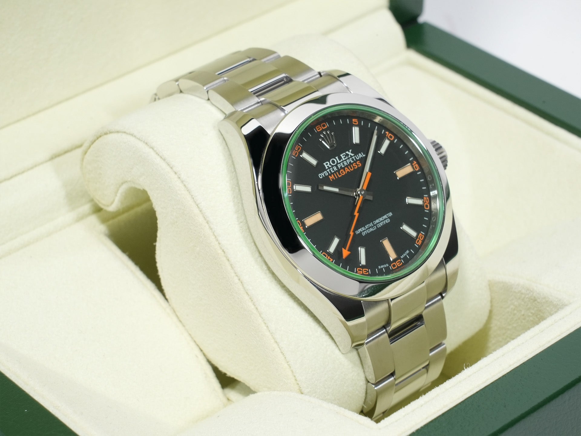 ロレックス ミルガウス Ref.116400GV ステンレススチール ブラック文字盤 美中古 fsn67pi2