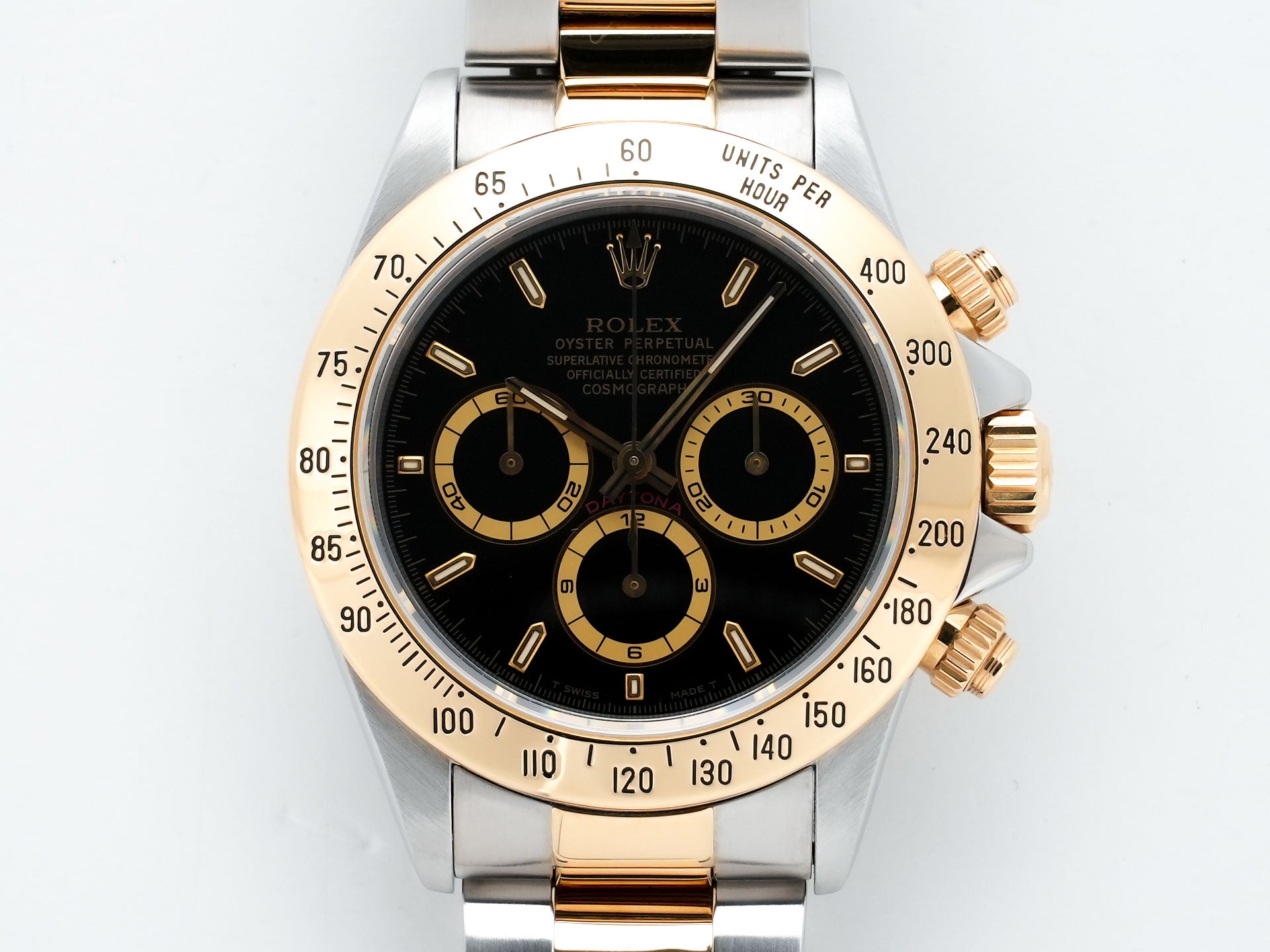 ロレックス デイトナ エルプリメロ Ref.16523 ステンレススチール/イエローゴールド ブラック文字盤 中古 mvgnzwkg