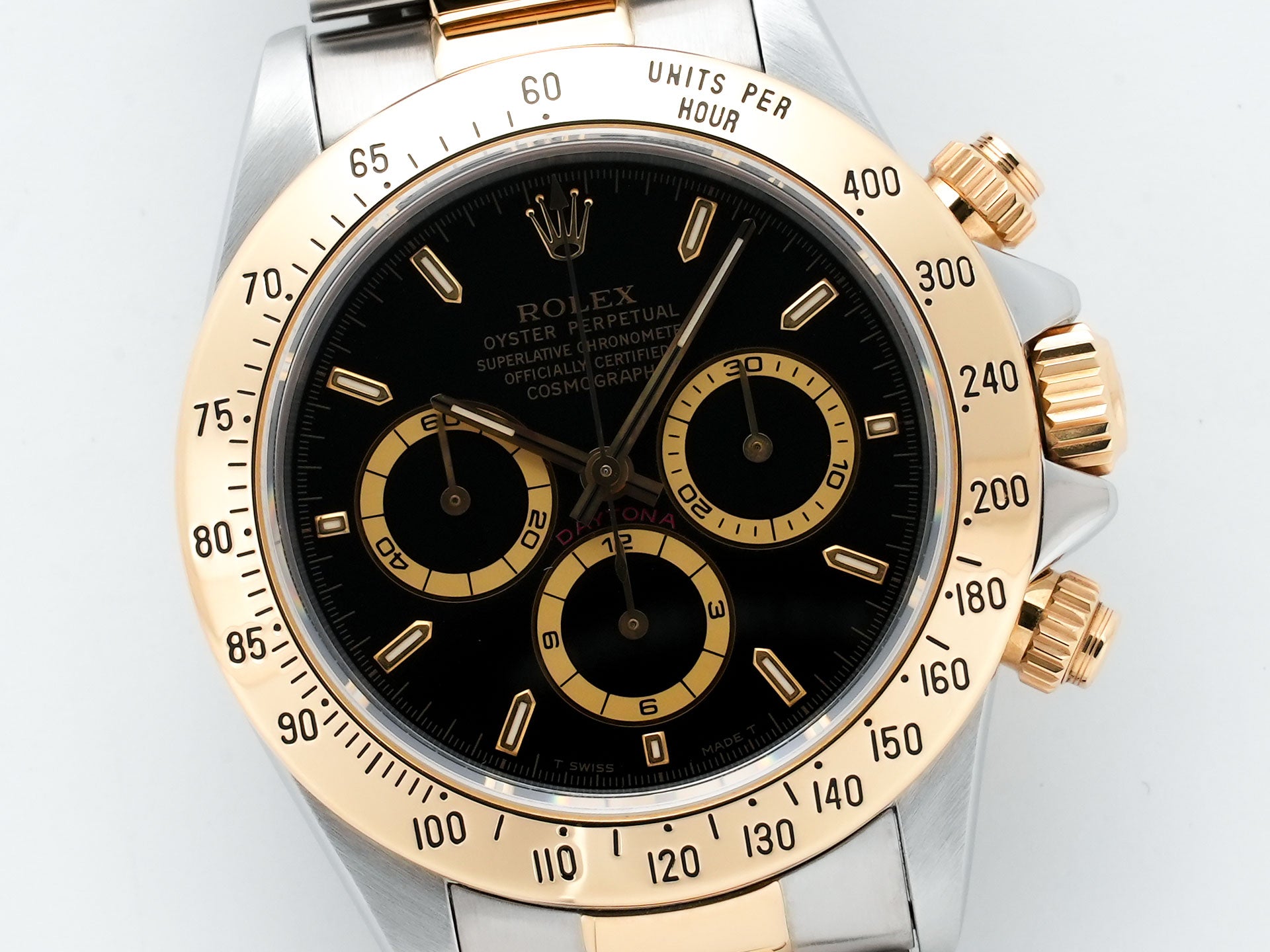 ROLEX Daytona El Primero Ref. 16523 Stainless Steel/Yellow Gold Black Dial Used mvgnzwkg