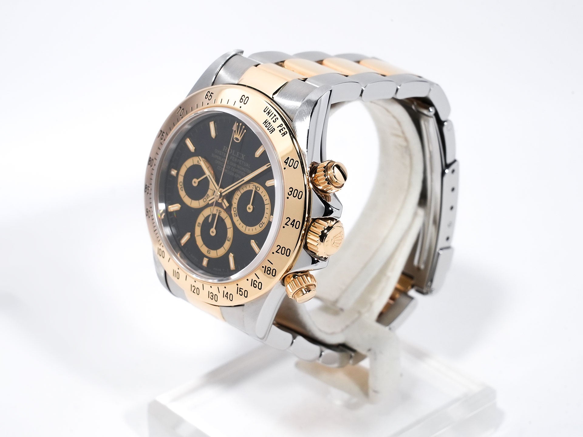 ROLEX Daytona El Primero Ref. 16523 Stainless Steel/Yellow Gold Black Dial Used mvgnzwkg