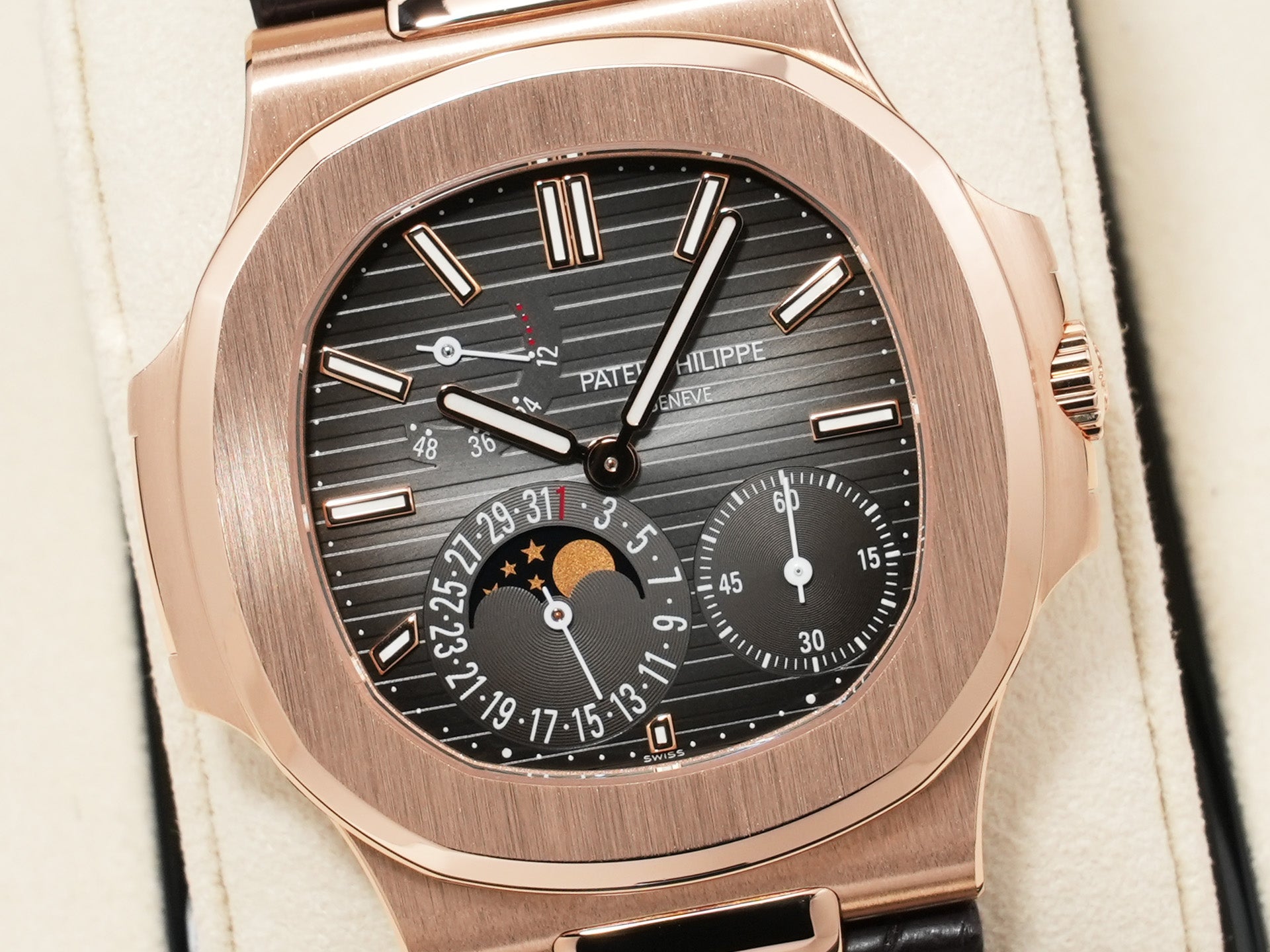 パテックフィリップ ノーチラス Ref.5712R-001 ローズゴールド ブラック ブラウン文字盤 美品 3oeqpikr