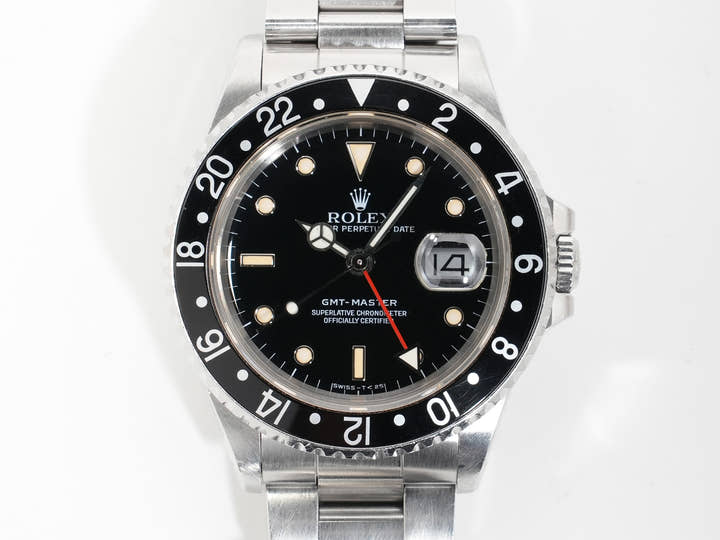 ロレックス GMTマスター Ref.16700 ステンレススチール ブラック文字盤 オイスターブレスレット 中古 vcz9m7tm