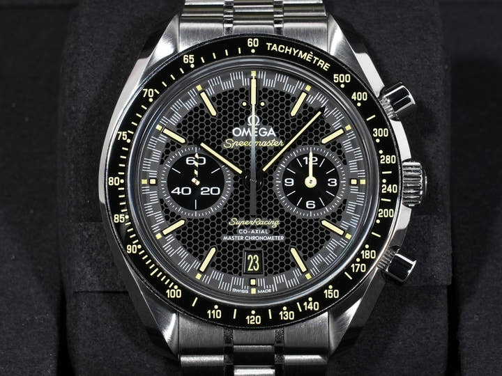 オメガ スピードマスター スーパーレーシング 44.25mm Ref.329.30.44.51.01.003 ステンレススチール ブラック文字盤 美中古 oemaxhv7