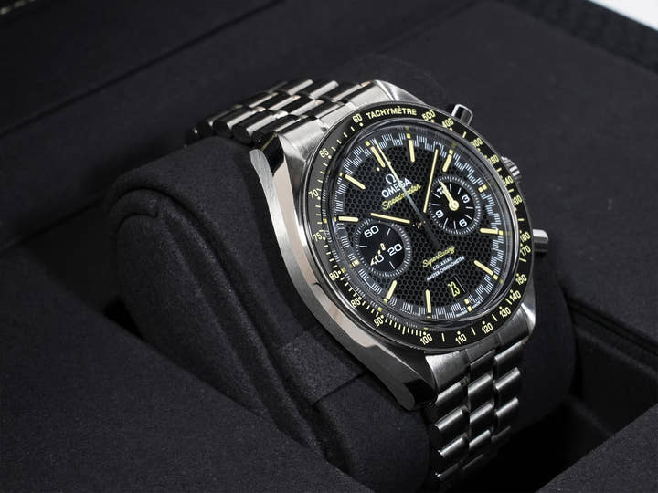 オメガ スピードマスター スーパーレーシング 44.25mm Ref.329.30.44.51.01.003 ステンレススチール ブラック文字盤 美中古 oemaxhv7