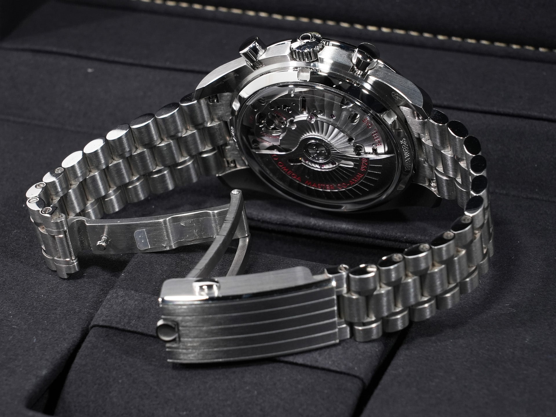 オメガ スピードマスター スーパーレーシング 44.25mm Ref.329.30.44.51.01.003 ステンレススチール ブラック文字盤 美中古 oemaxhv7
