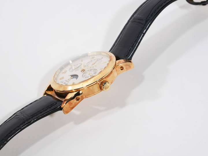 オメガ ルイ ブラン パーペチュアルカレンダー Ref.1750300 イエローゴールド シルバー文字盤 中古 g4jry2wy