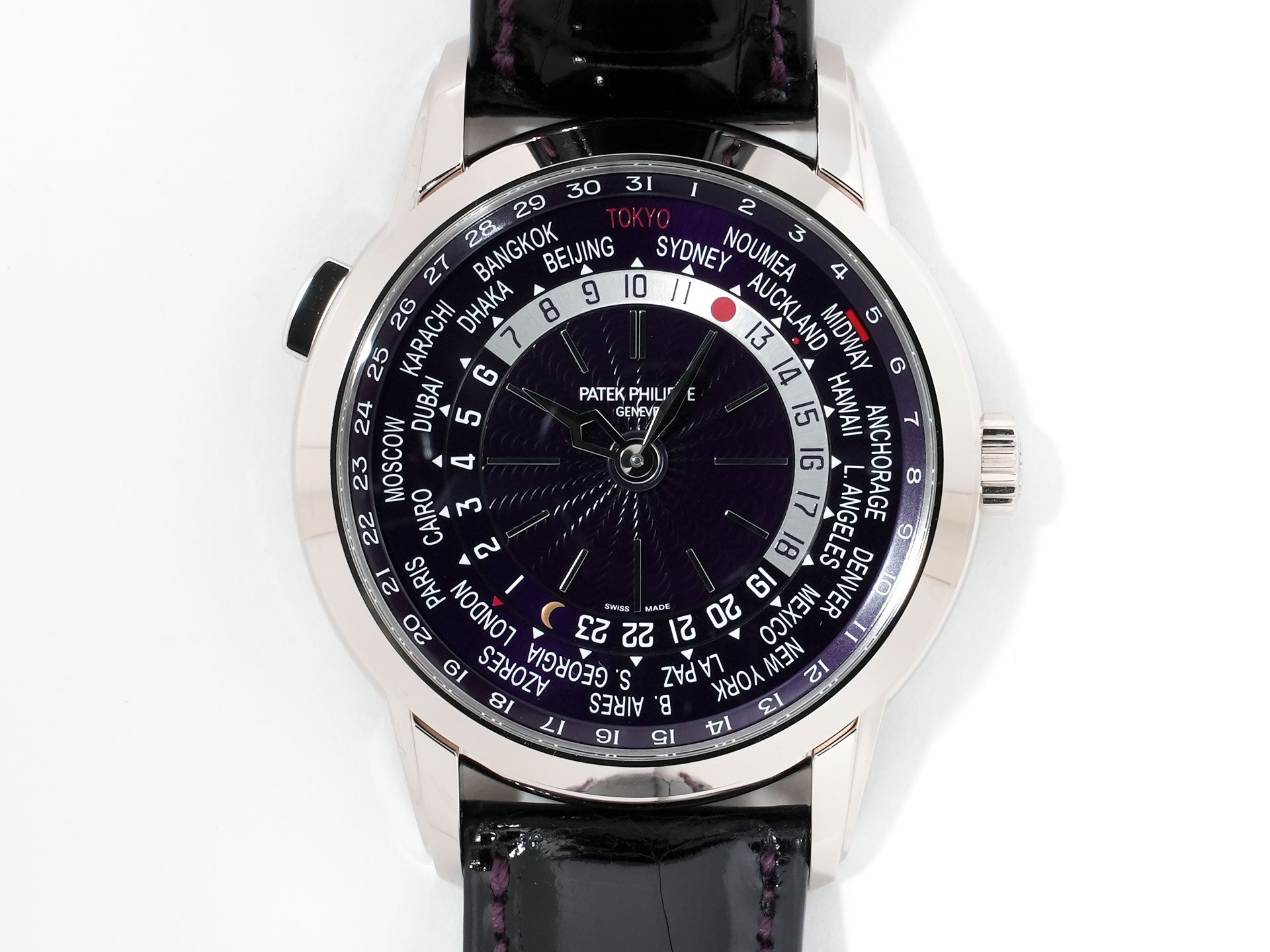 パテックフィリップ コンプリケーション ワールドタイム デイト Ref.5330G-010 ホワイトゴールド パープル文字盤 未使用 fifiwstx