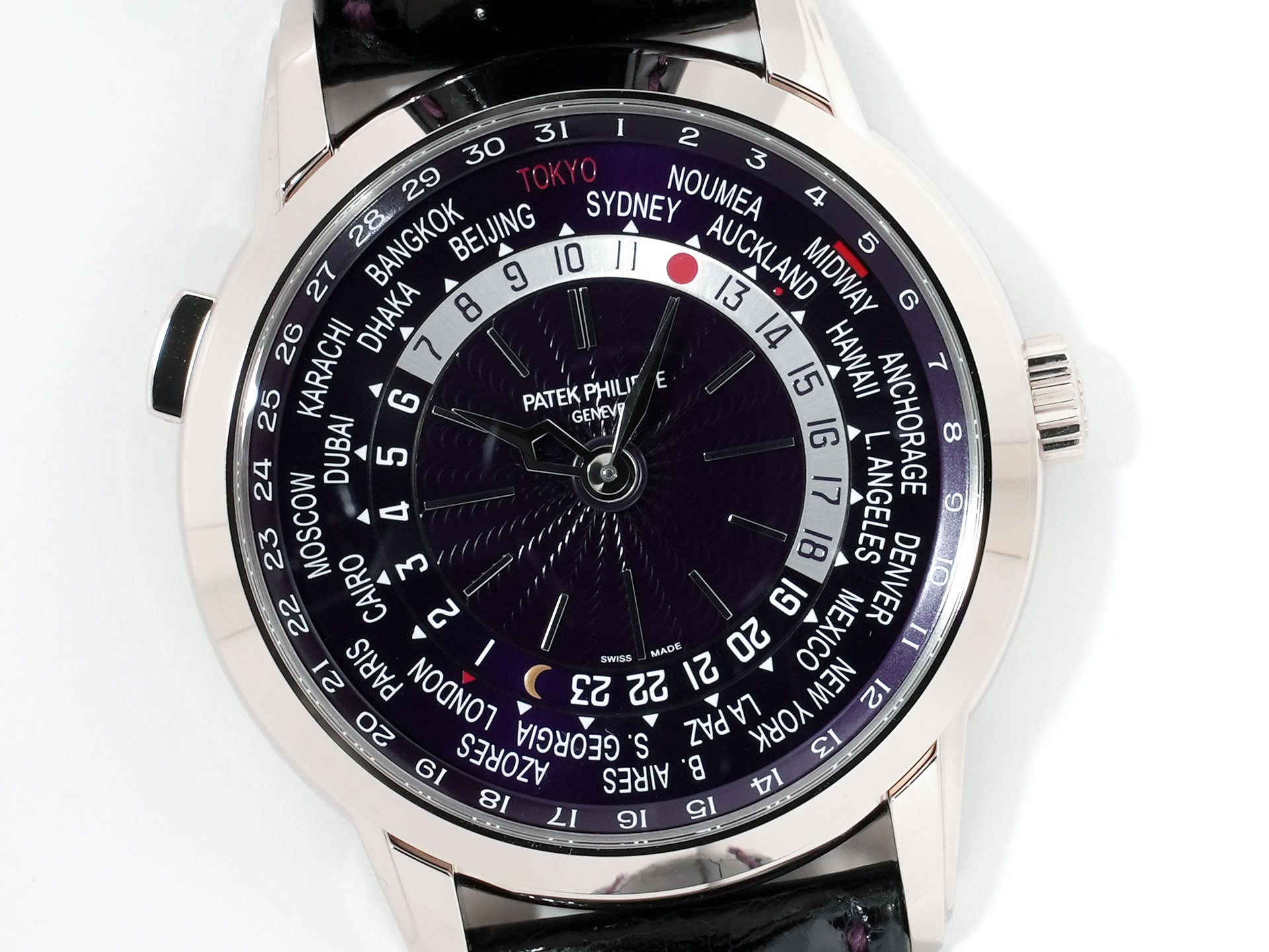 パテックフィリップ コンプリケーション ワールドタイム デイト Ref.5330G-010 ホワイトゴールド パープル文字盤 未使用 fifiwstx