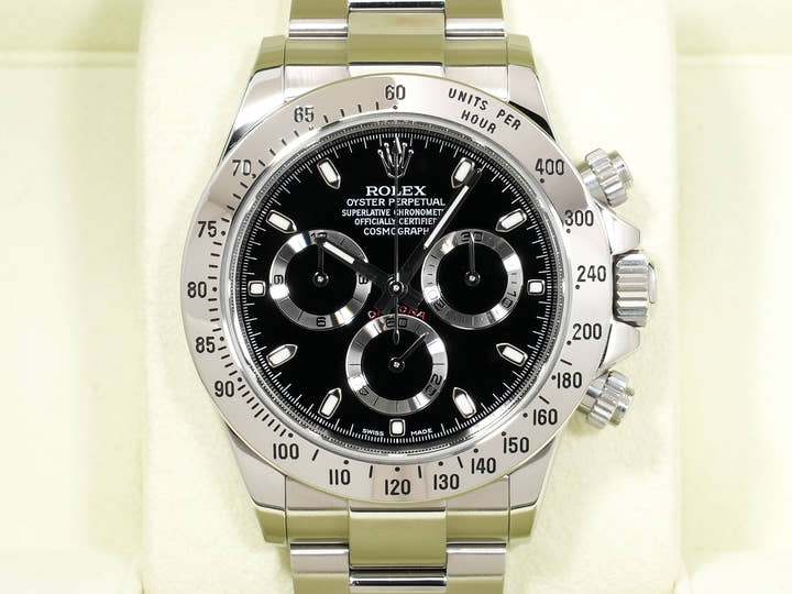 ロレックス デイトナ Ref.116520 ステンレススチール ブラック文字盤 美中古 je48h6w8