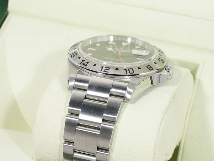 Rolex Explorer II Ref. 16570 Stainless Steel Black Dial Oyster Bracelet Used 2aqavxjv