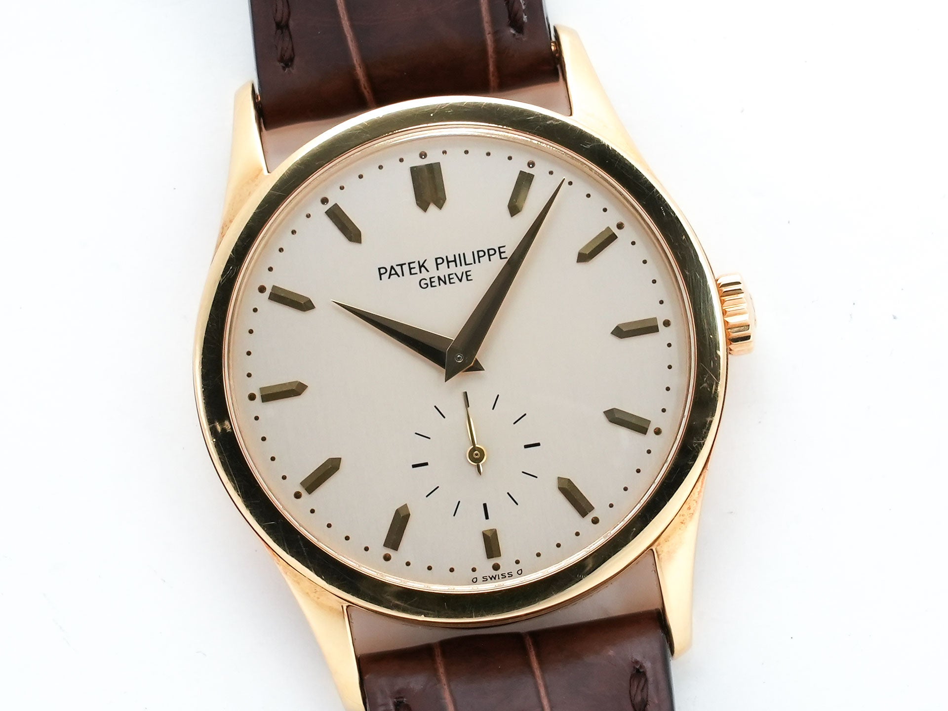 パテックフィリップ カラトラバ Ref.5096 イエローゴールド シルバー文字盤 中古 8a3iyfea