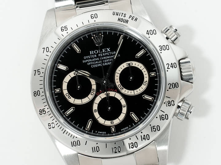 ROLEX Daytona El Primero Ref. 16520 Stainless Steel Black Dial Used nmbeti7y