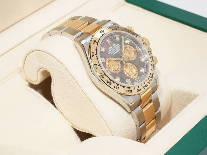 Rolex Daytona Ref. 116503NG Stainless Steel/Yellow Gold Black Shell Dial Excellent Used i8fo9s5r