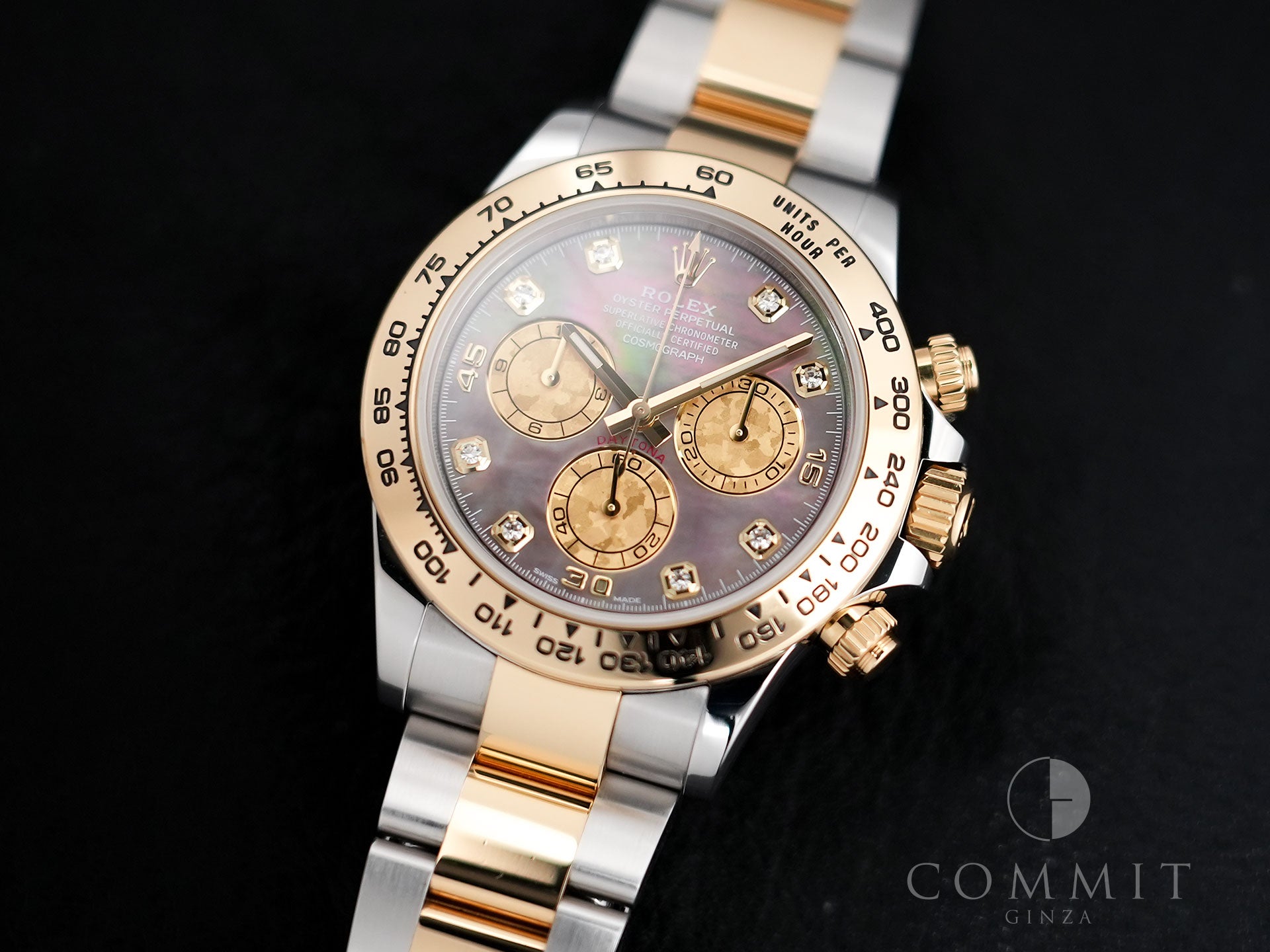 Rolex Daytona Ref. 116503NG Stainless Steel/Yellow Gold Black Shell Dial Excellent Used i8fo9s5r