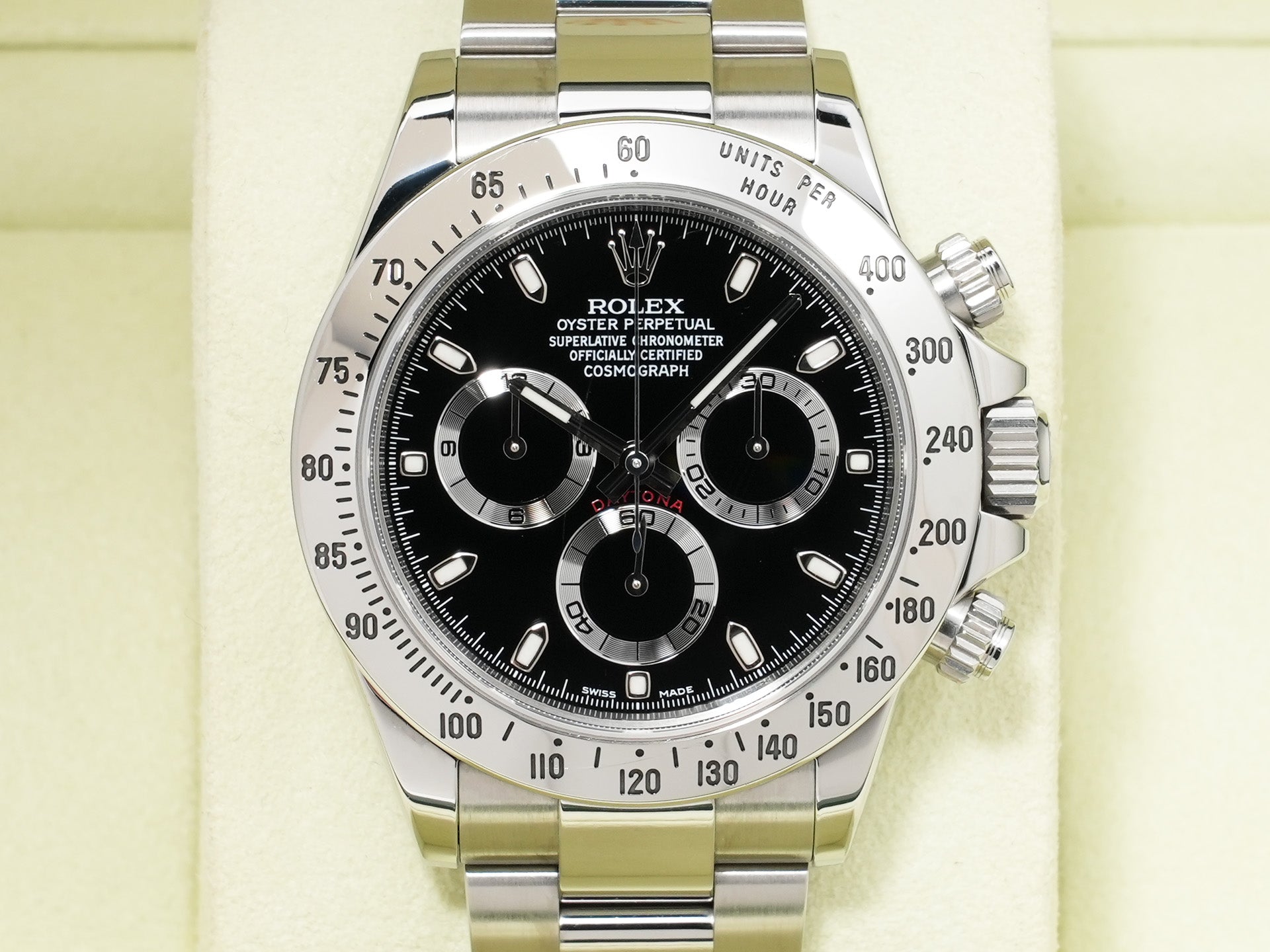 Rolex Daytona Ref. 116520 Stainless Steel Black Dial Used pp25b3qb