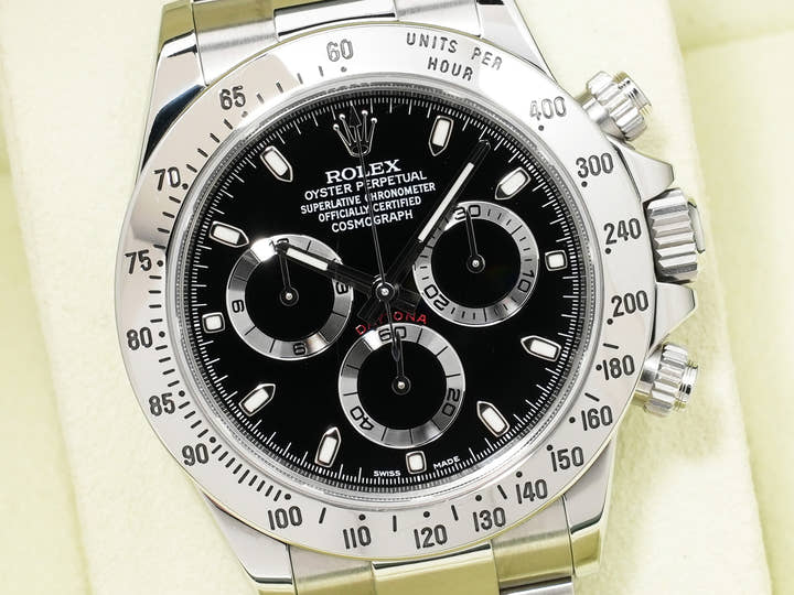 Rolex Daytona Ref. 116520 Stainless Steel Black Dial Used pp25b3qb