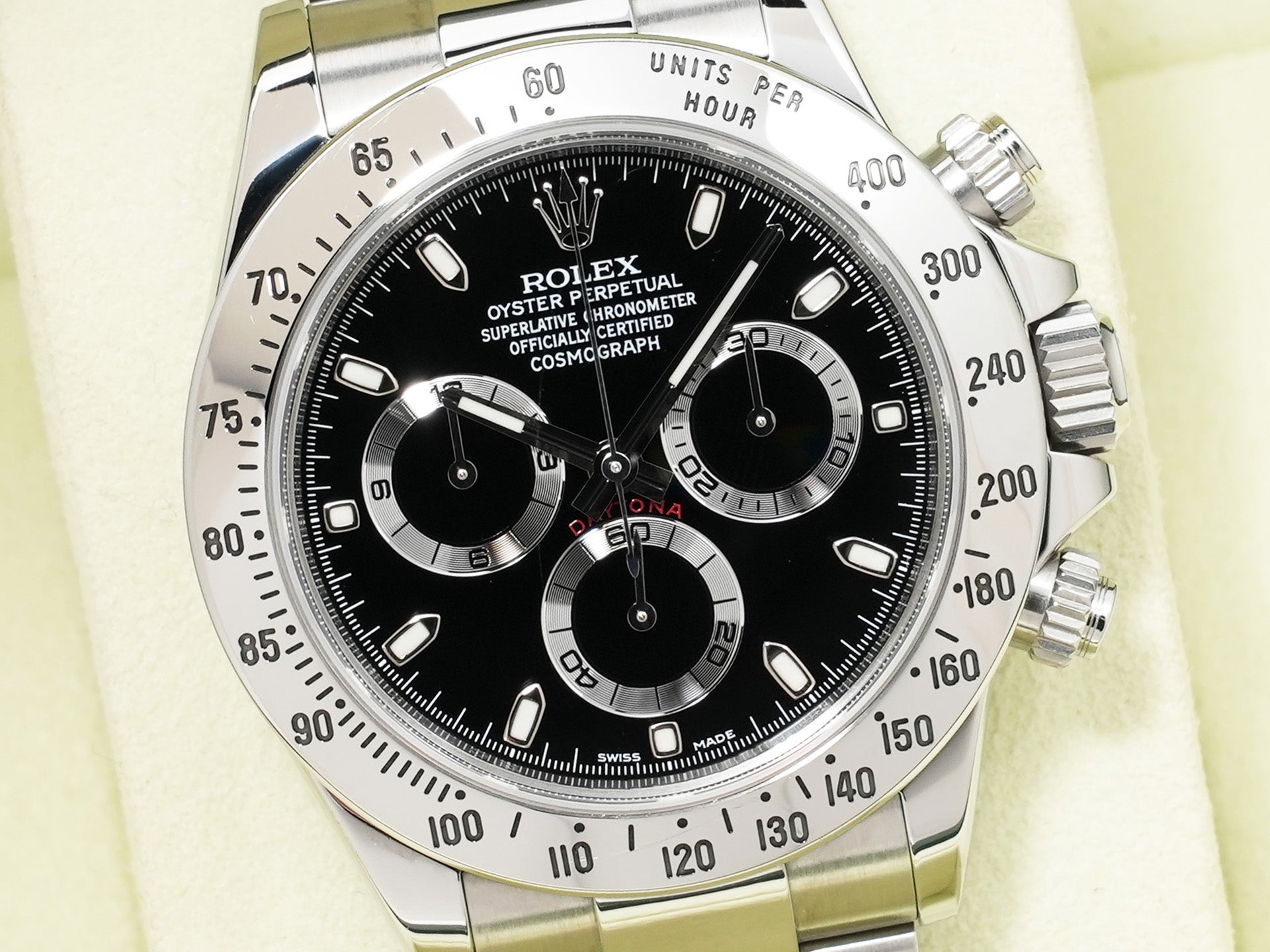 Rolex Daytona Ref. 116520 Stainless Steel Black Dial Used pp25b3qb