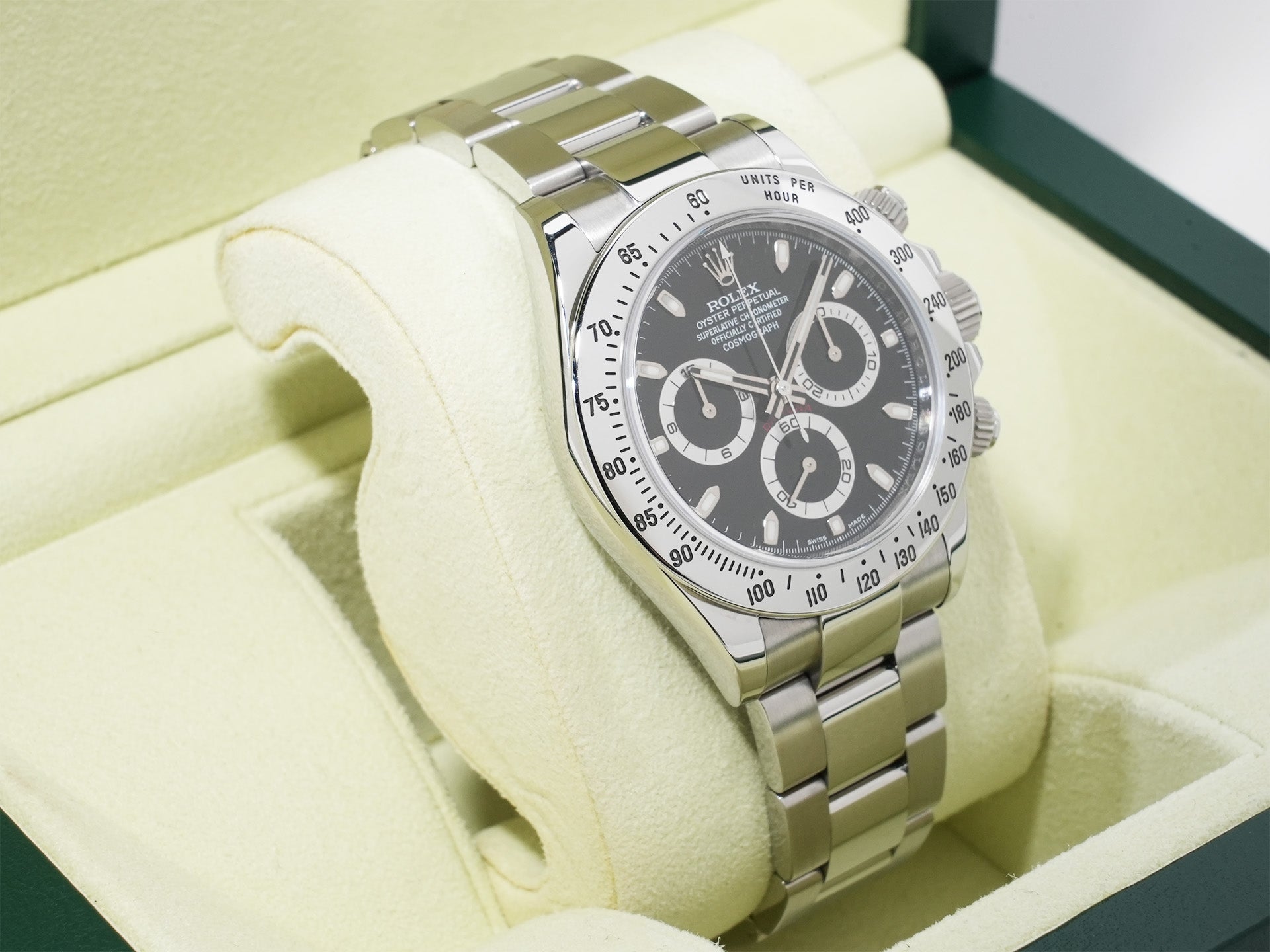 Rolex Daytona Ref. 116520 Stainless Steel Black Dial Used pp25b3qb