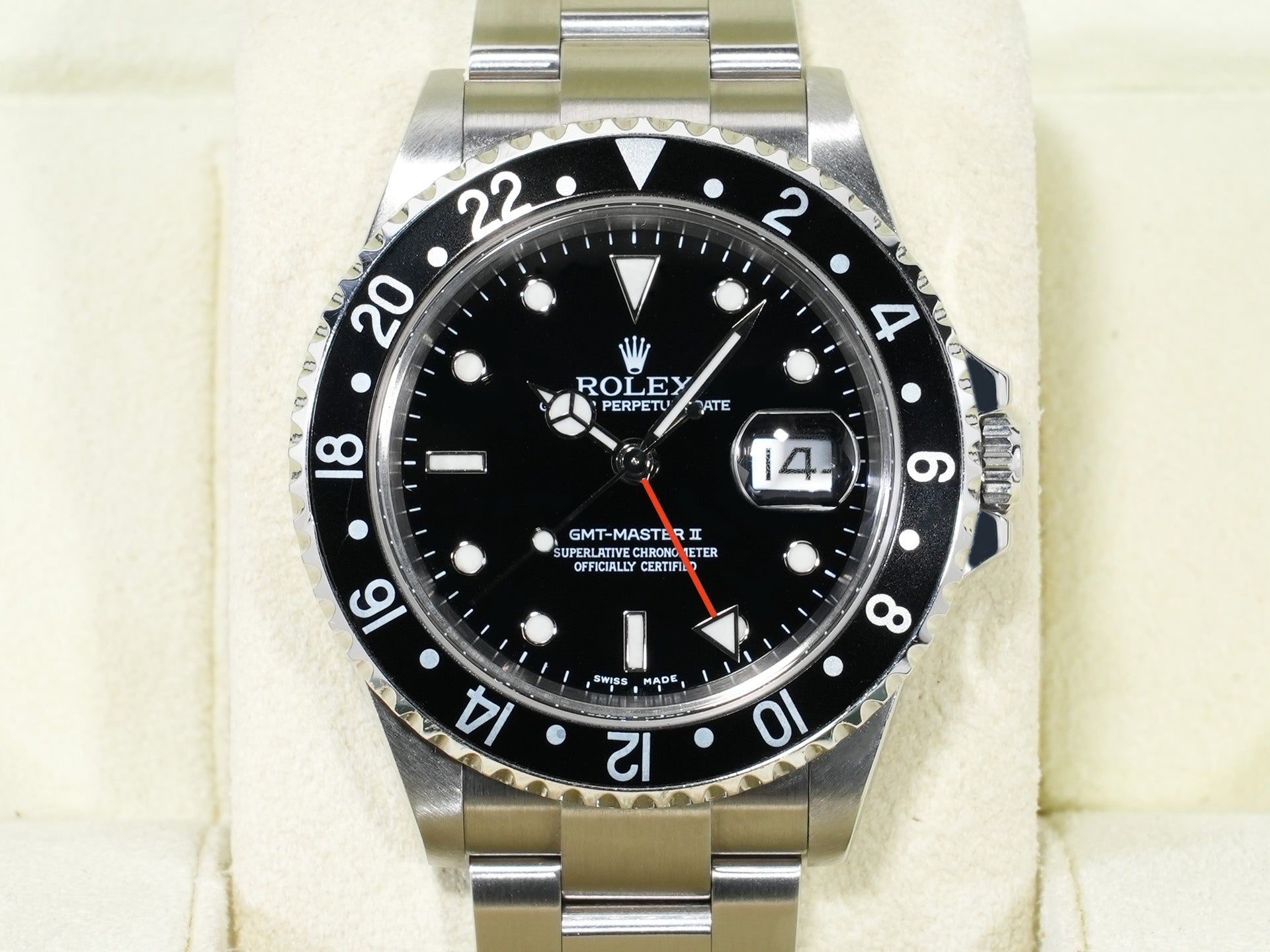 Rolex GMT-Master II Ref.16710 Stainless Steel Black Dial Oyster Bracelet Used 82msp7wn
