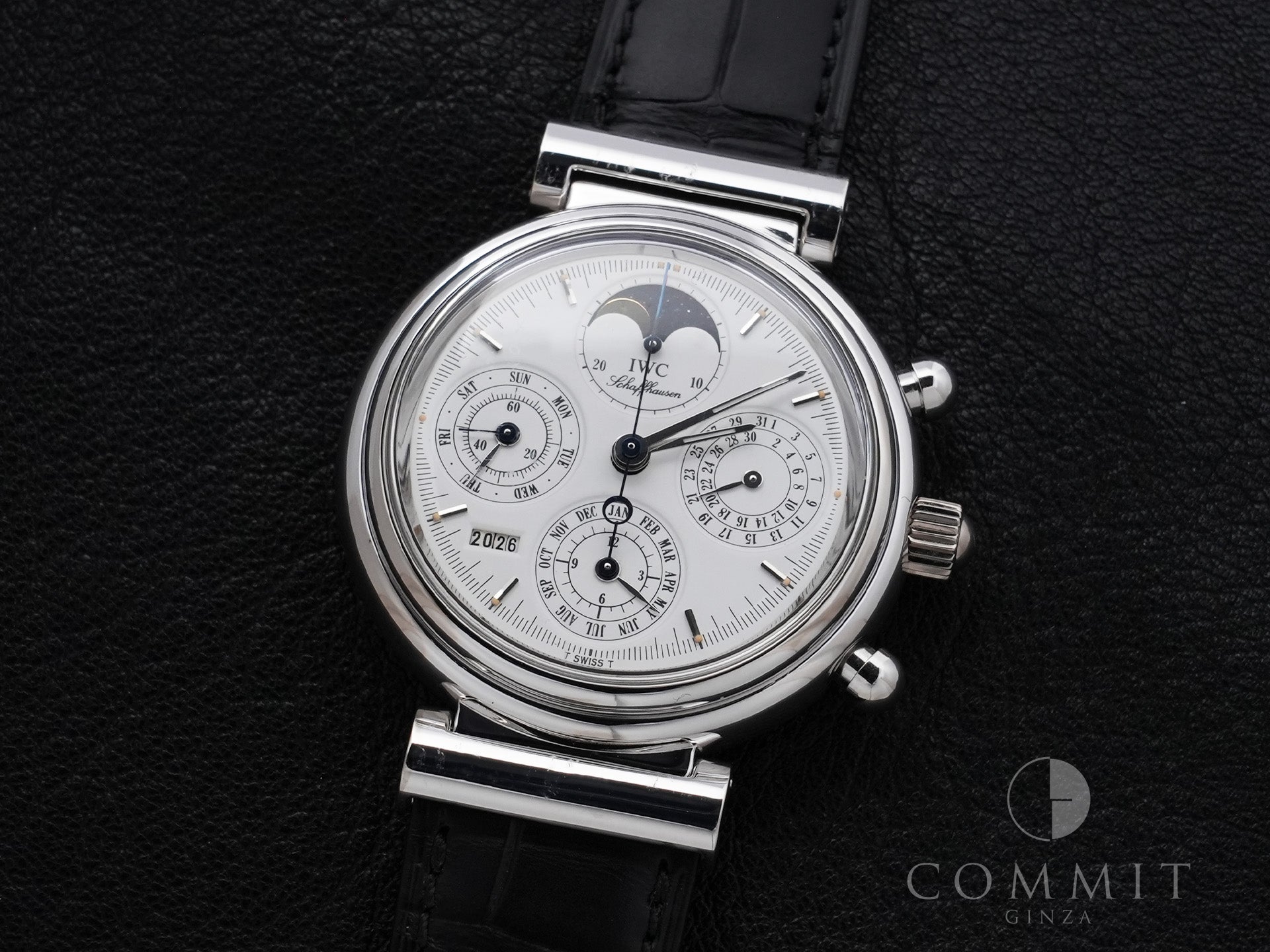 IWC ダ・ヴィンチ パーペチュアルカレンダー クロノグラフ Ref.IW3750 ホワイトゴールド ホワイト文字盤 美中古 qptkmmnd