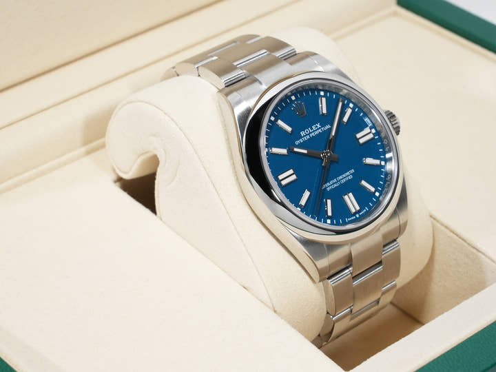 Rolex Oyster Perpetual 41 Ref. 134300 Stainless Steel Med Blue Dial Unused fkbtn9qk