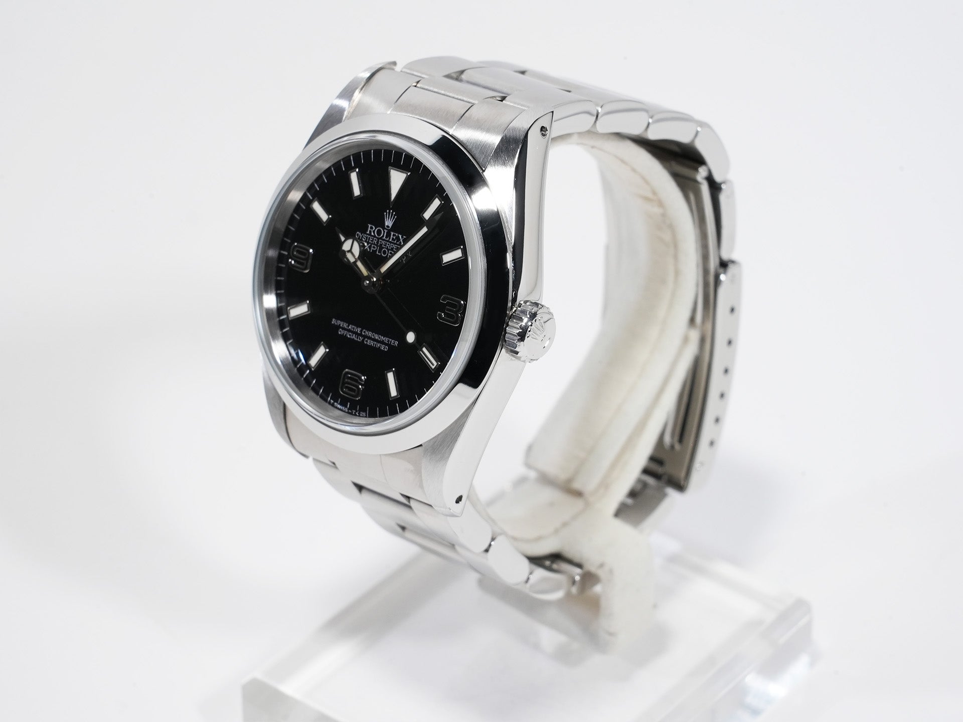 Rolex Explorer I Ref. 14270 Stainless Steel Black Dial Oyster Bracelet Excellent Condition wa5k3p34